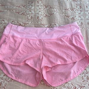 neon pink lululemon shorts